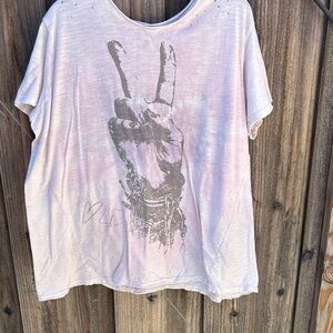 Magnolia Pearl Exclusive Lauren Daigle faded lavendar Boxy Short Sleeve Tee